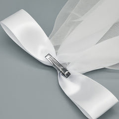 Floral Embroidered Bridal Veil with Long Tail