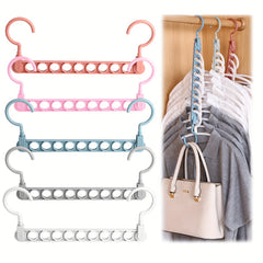 5pcs Colorful 9-Hole Magic Storage Hanger