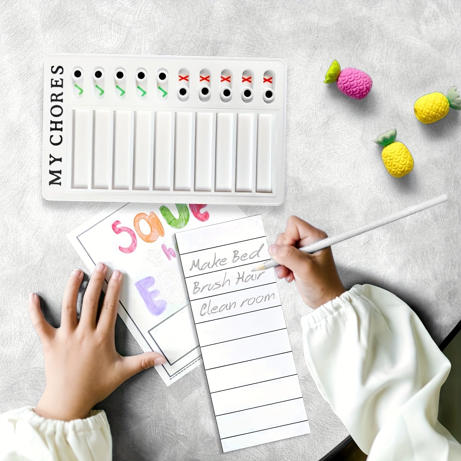 Chore Table Memo List Board Daily To Do List Plan Checklist Adult Chore Table