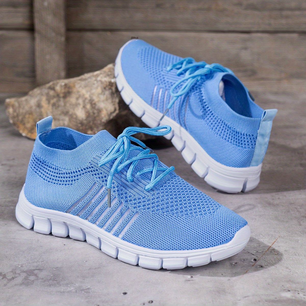 Women's Canvas Lace-Up Sneakers Flat Sport Shoes