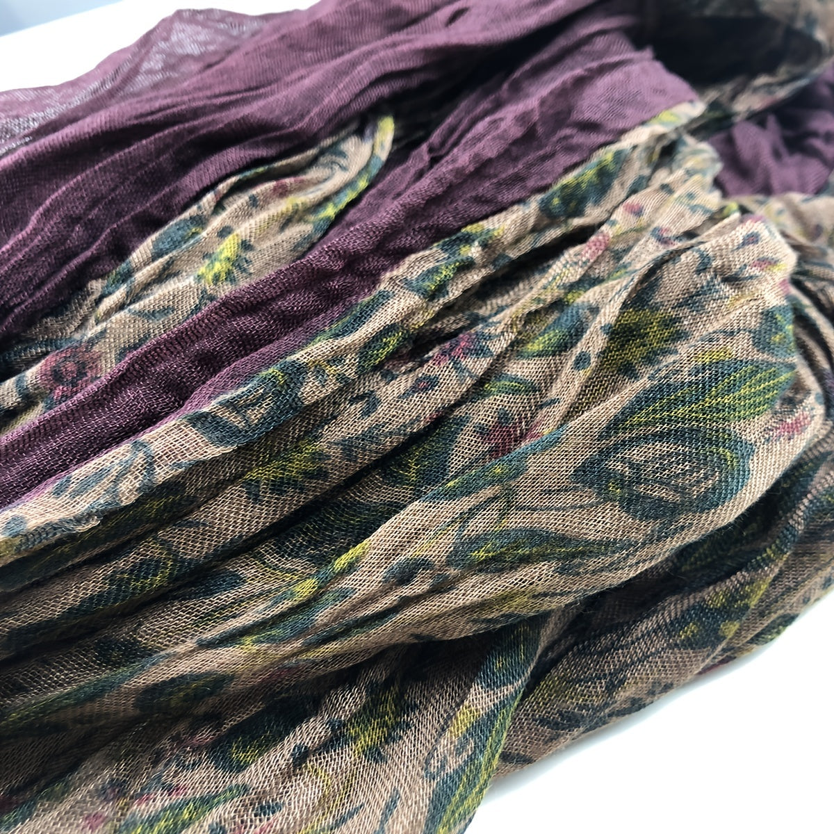 Classic Long Scarf Woven Winter Ladies Warm Pleated Scarf Cold Weather