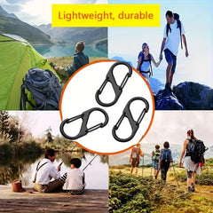 12pcs Aluminum S Keychain Buckle Outdoor Camping Hiking