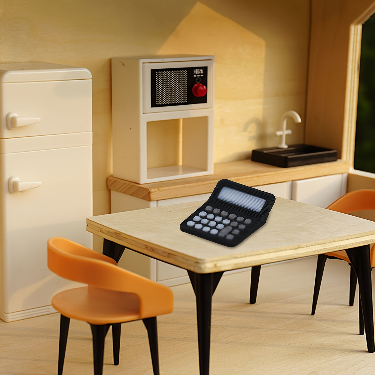 Realistic Dollhouse Desk Calculator Educational Toy