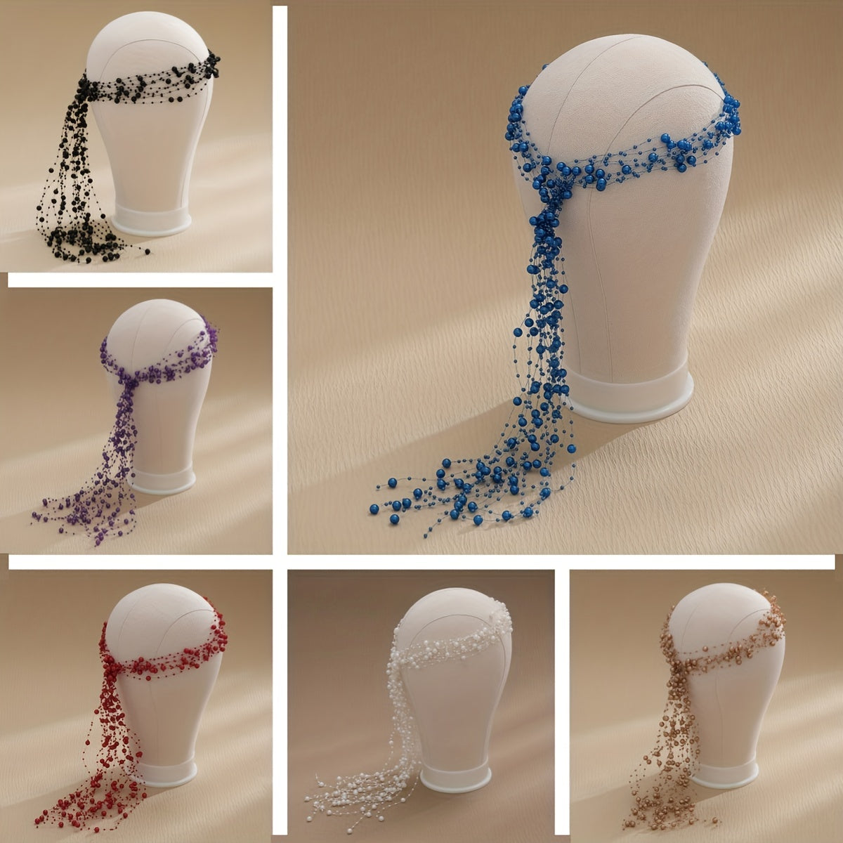 Beaded Bridal Head Piece Layer Headband Head Jewelry Decoration