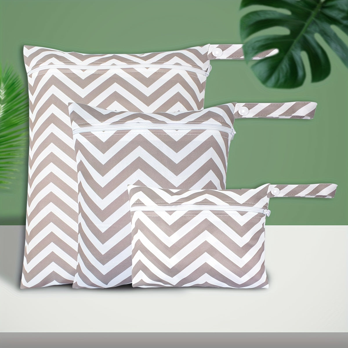 3pcs Reusable Washable Diaper Bags Adjustable Durable Polyester