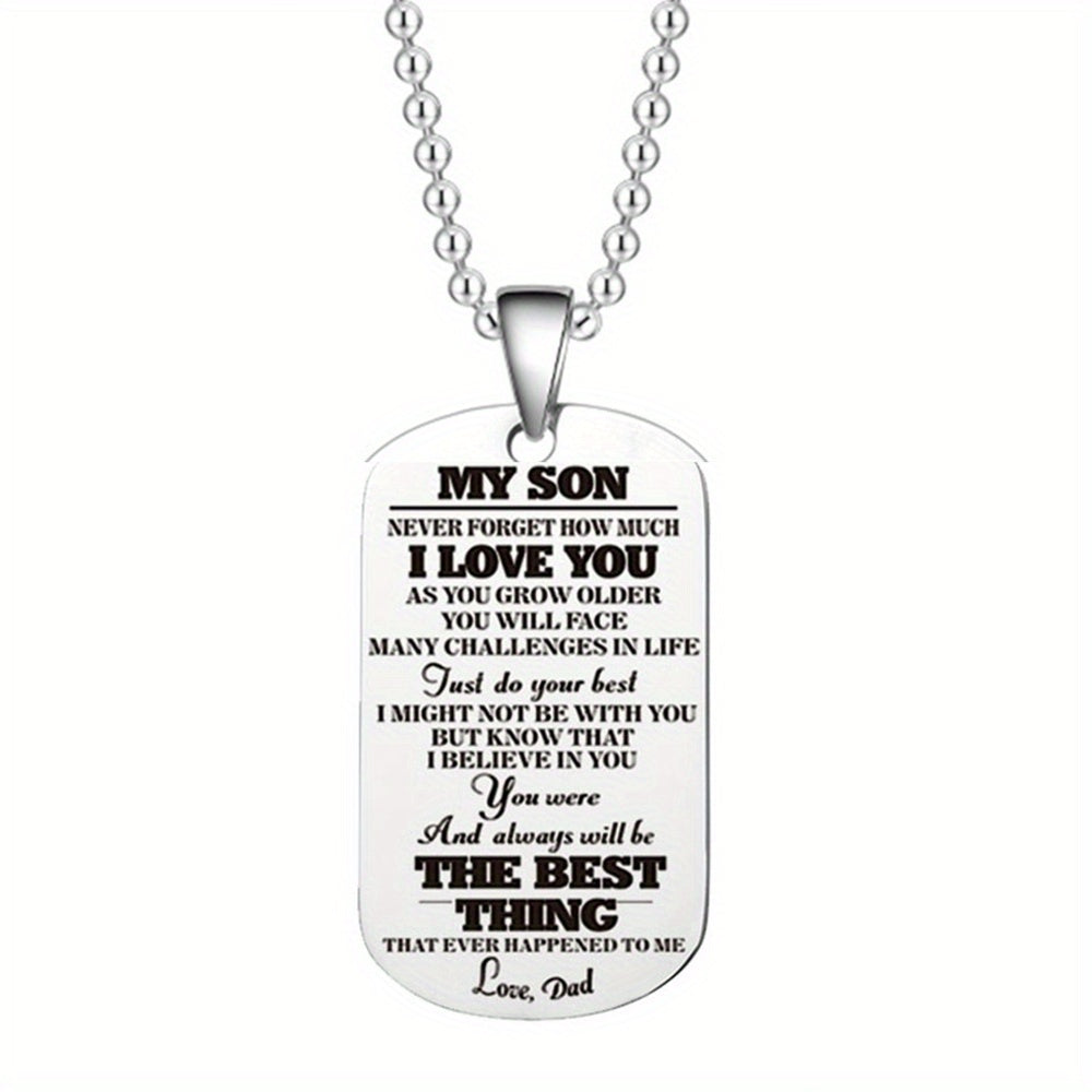 Parent Child Necklace Keychain Gift Mom/Dad To Son/Daughter Pendent