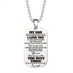 Parent Child Necklace Keychain Gift Mom/Dad To Son/Daughter Pendent