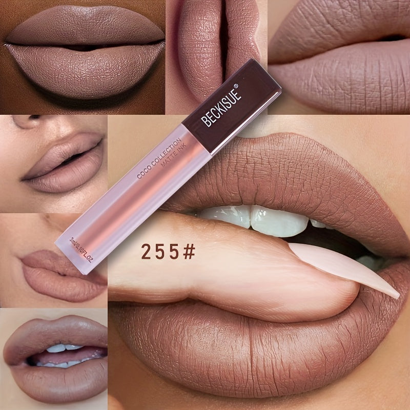 Coffee Nude Matte Velvet Lipstick Set of 5 Dark Light Coffee Lip Glaze