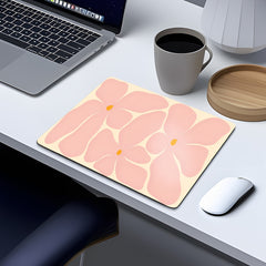 Pink Floral Small Desktop Mouse Pad Office Home Computer Accessories