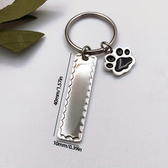 Dog Paw Keychain Pendant for Car Keys Backpacks Wallets