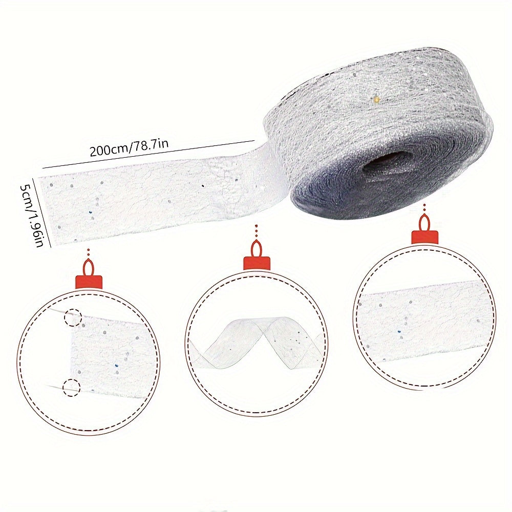 2m Lace Christmas Ribbon Decorations
