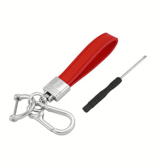 Leather Car Keychain Metal Key Chain Car Fob Key Holder