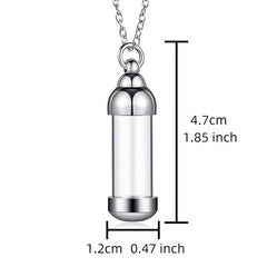 Stainless Steel Vial Pendant for Pet Keepsake and Ashes