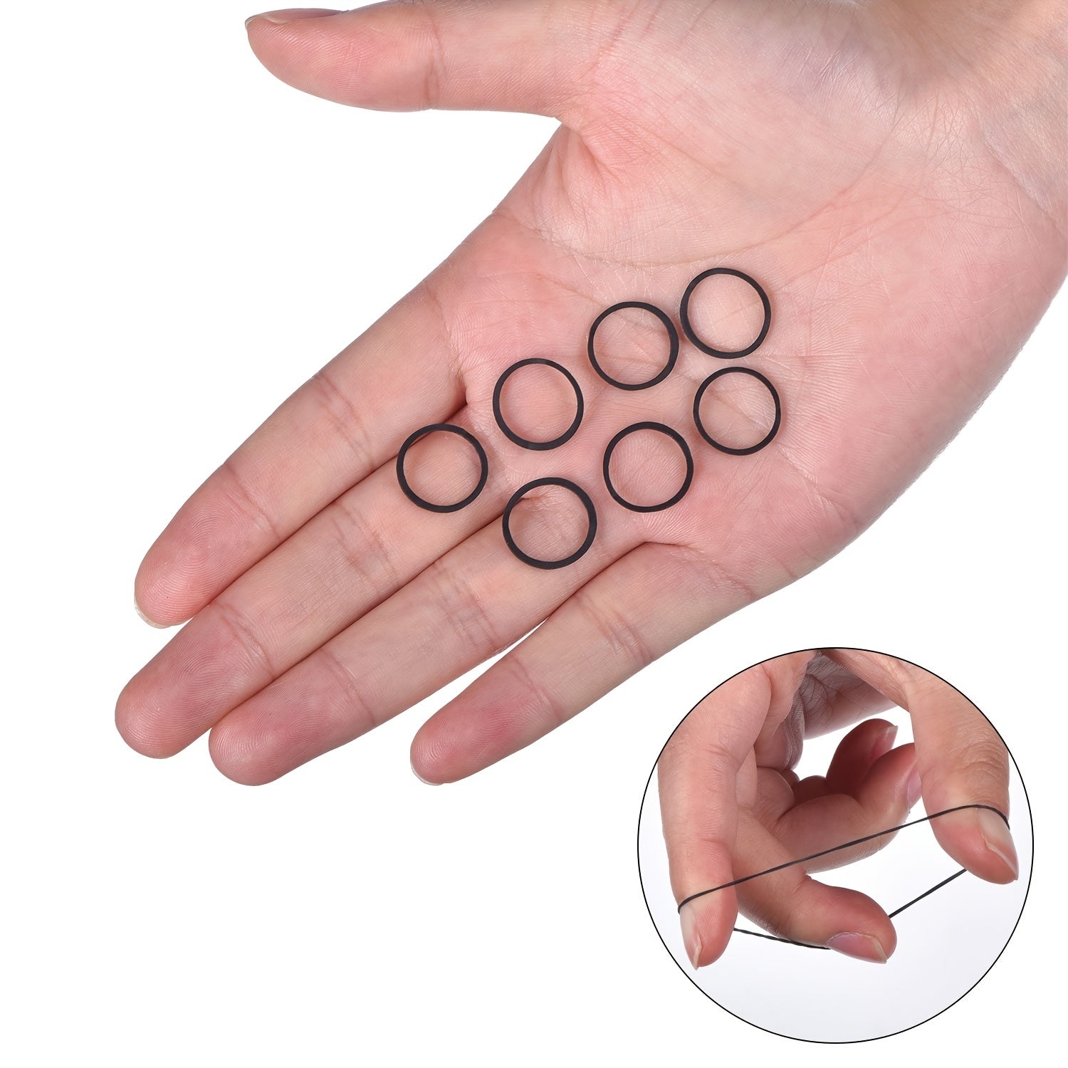 100pcs Mini Rubber Bands Soft Elastic Bands for Women Hair Braids