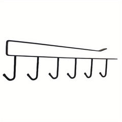 6-Hook Storage Shelf Under Cabinet Metal Mug Cup Hanger