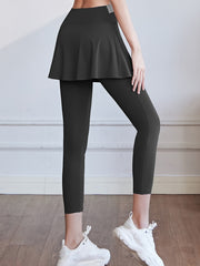 2-in-1 High Waist Tummy Control Leggings Womens Activewear