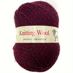 5pcs AB Dyed Wool Thread Australian Wool 80 Anti-pilling Fiber 20