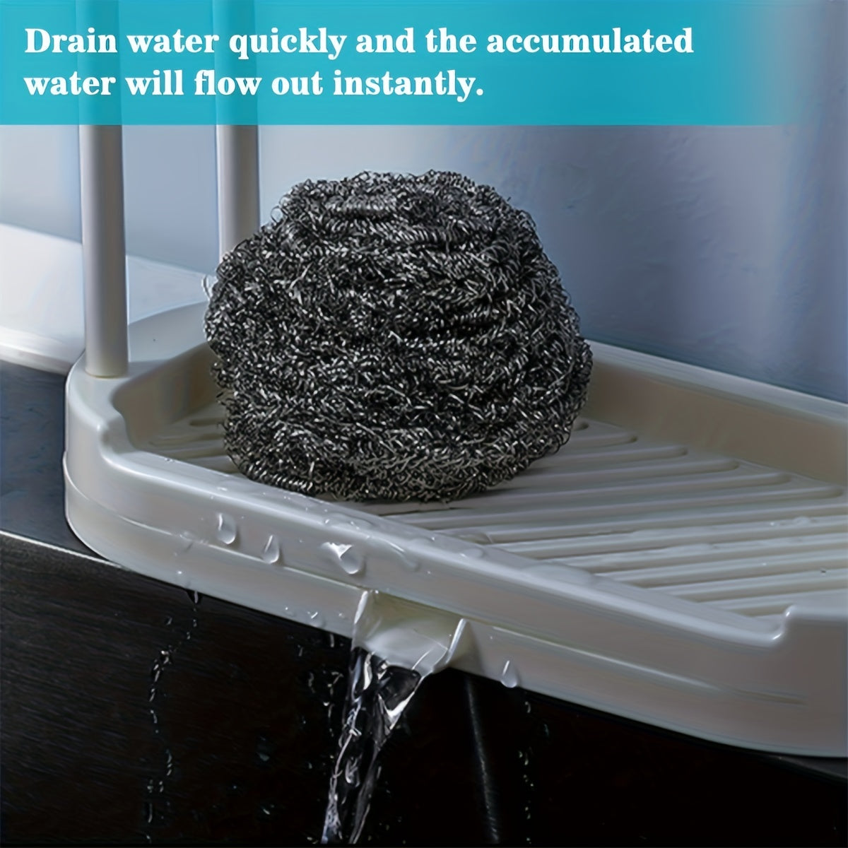 Kitchen Sponge Holder Dishcloth Hanger Sink Rack Tray Organizer Stand