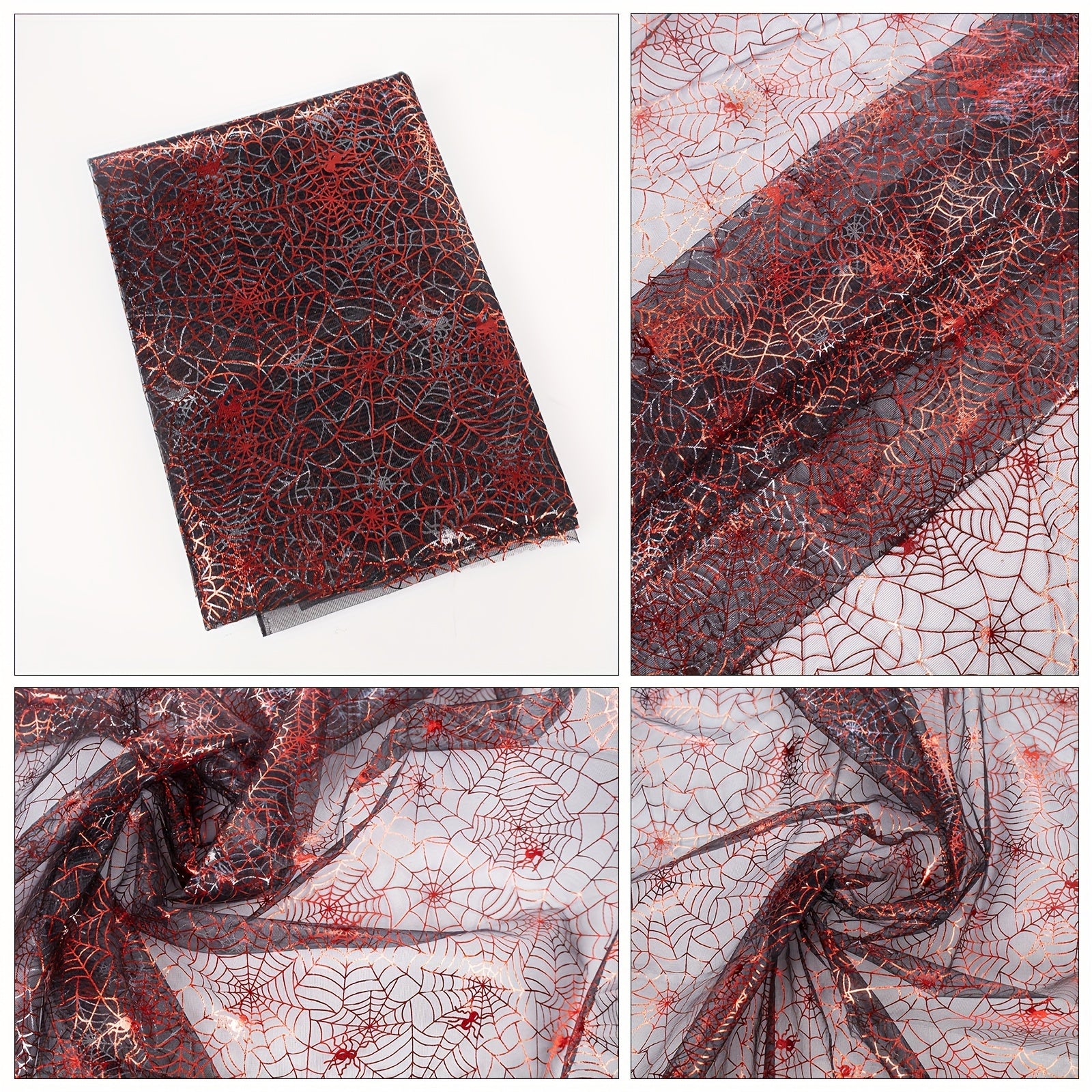 Halloween Tulle Spider Web Bat Skull Mesh DIY Skirt Sewing Craft