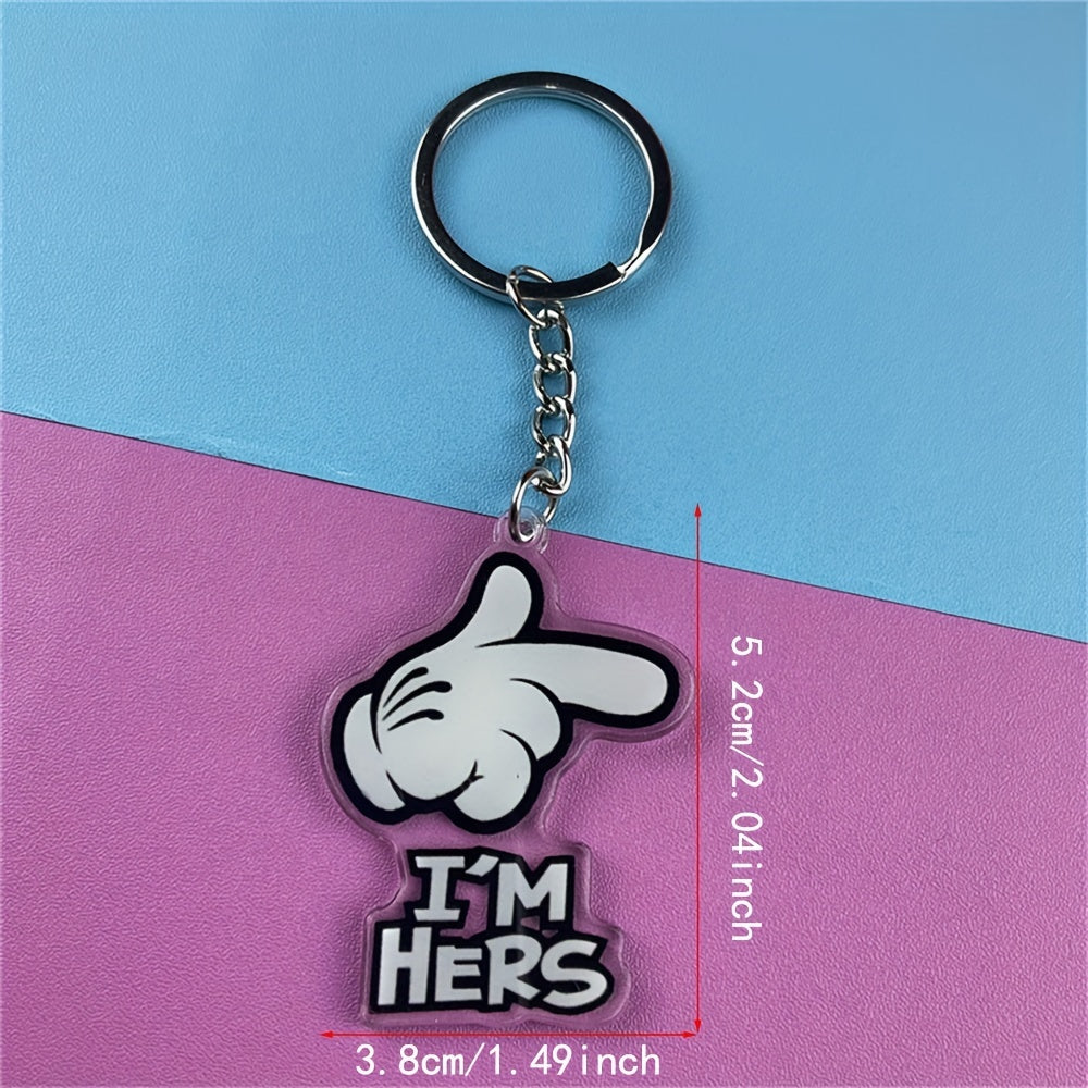 Heart Shaped Acrylic Keychains for Girls with Zinc Alloy Chain Bag Key Holder