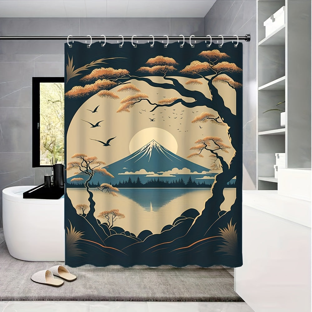 Waterproof Polyester Fabric Shower Curtain