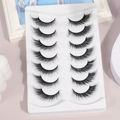 7 Pairs Fox Eye False Eyelashes Natural Cat Eye Lashes 3D Faux Mink