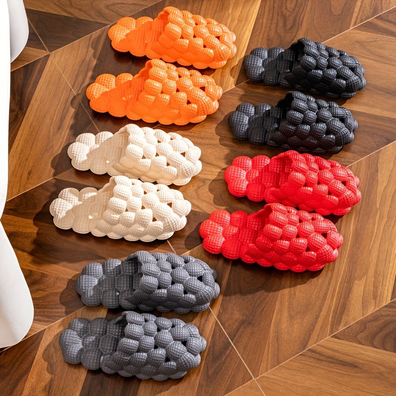 Men's Massage Bubble Slides Non-Slip Spa Slippers