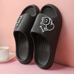 Men's Kitty Print Open Toe Slippers Lightweight Non Slip Shoes