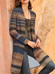 Colorblock Long Sleeve Cardigan