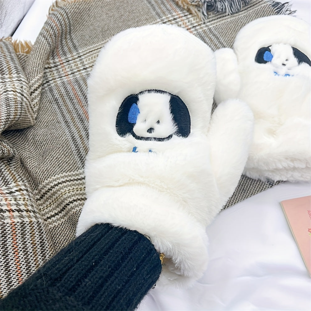 Autumn & Winter Sweaty Puppy Plush Gloves Warm Thick Gloves