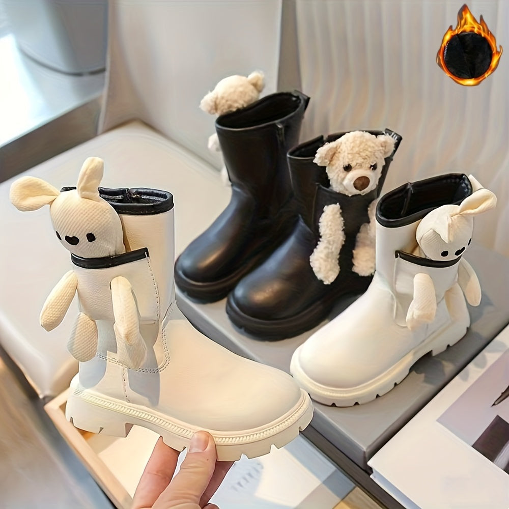 Bear Boots With Zipper For Girls Lightweight Non Slip Boots