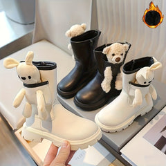 Bear Boots With Zipper For Girls Lightweight Non Slip Boots