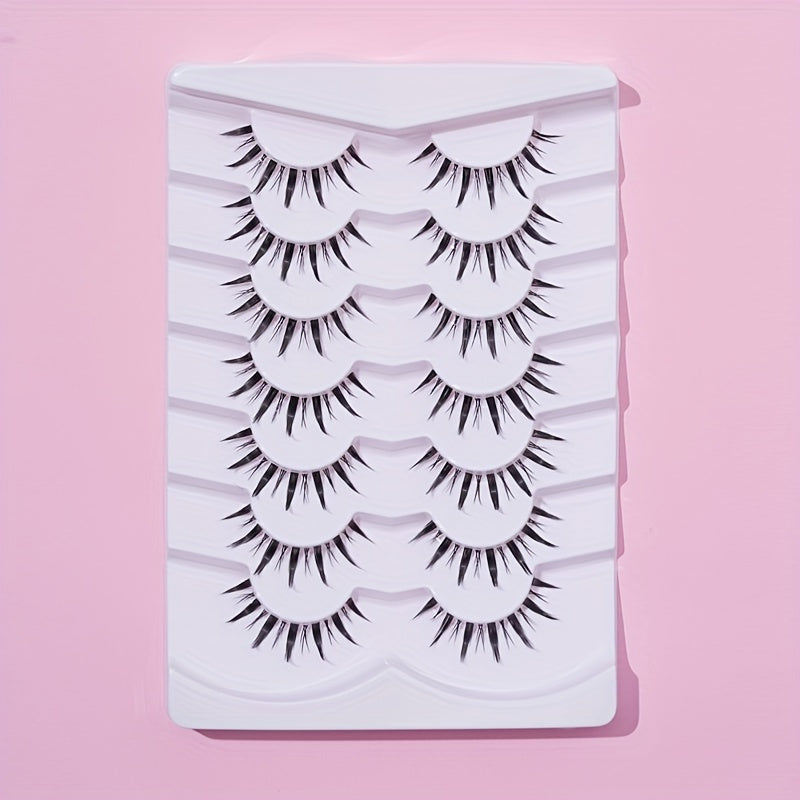 7 Pairs False Eyelashes Short & Long Fox Eye Lashes