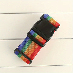 Rainbow Print Adjustable Luggage Strap Cross Belt Travel Essentials