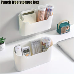 2pcs Storage Box Cabinet Door Hanging Rack Paste Bathroom Storage