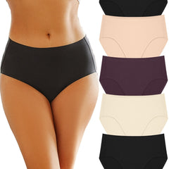 5pcs High Waist Stretchy Intimates Panties Women's Lingerie