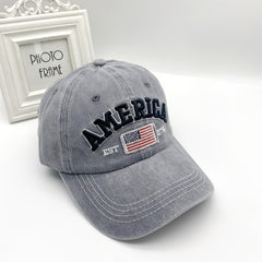 Retro Sunscreen Baseball Cap for Men Embroidery Strap
