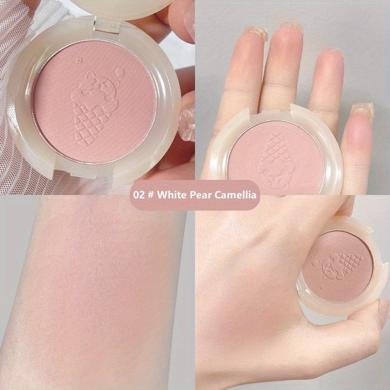 Matte Mineral Blush Powder Peach Blush Warm Bright Shimmer Face Blush