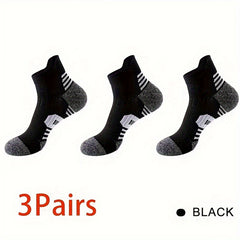 Men's Thick Padded Ankle Socks, 5 Pairs