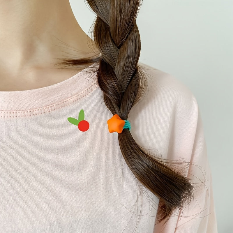 10pcs Mixed Hair Ties Elastic Bands