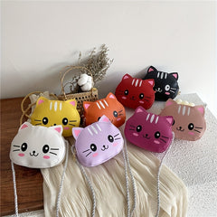 Cartoon Cat Crossbody Bag Mini Shoulder Bag For Girls