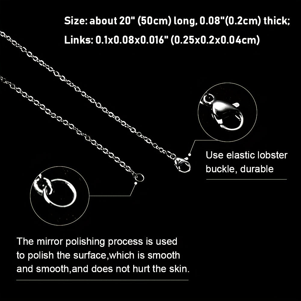 20pcs Stainless Steel Necklace Cable Chains Lobster Clasps DIY Jewelry Making