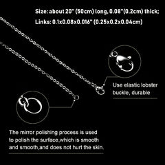 20pcs Stainless Steel Necklace Cable Chains Lobster Clasps DIY Jewelry Making