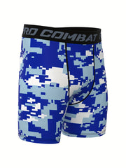 Xinso Men's Camo Compression Shorts Moisture Wicking High Stretch Athletic