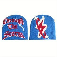 Y2K Candy Beanie Hip Hop Hat Reversible Knitted Warm Skull Cap