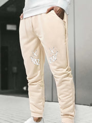 Men's Graphic Print Thick Sweatpants
