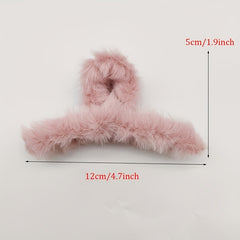 3pcs Plush Claw Clips Ponytail Buckle Girls Hair Accessories