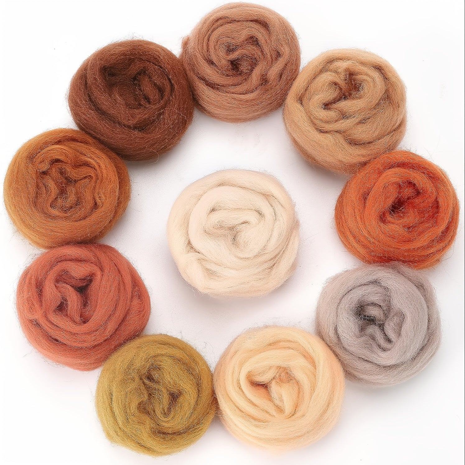 Dark Colors Wool Roving Needle Felting Hand Spinning Yarn 10g Pack
