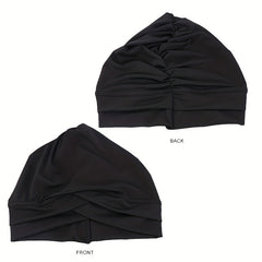 Solid Cross Turban Solid Inner Cap Under Scarf Casual Elastic Head Wrap