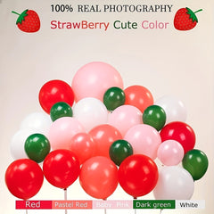 131pcs Strawberry Candy Fruit Theme Arch Garland Set Balloons For Party Decor